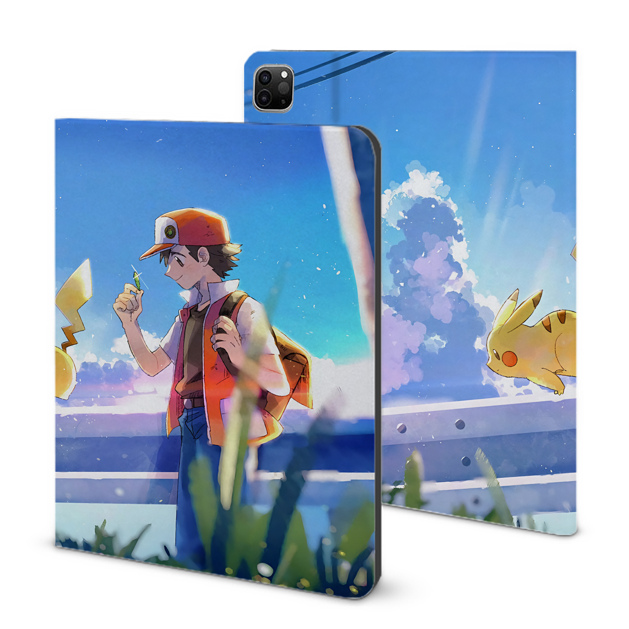 （画像用） ポケットモンスター Pokémon IPad ケース ブック型 PUレザー TPU 耐衝撃 軽量 薄型 ペン収納なし 全面保護 IPad 各モデル対応